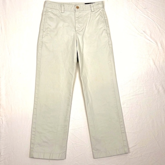 Vineyard Vines Boy's Khaki Breaker Pants Flat Front Stone Size 12 - Picture 1 of 6